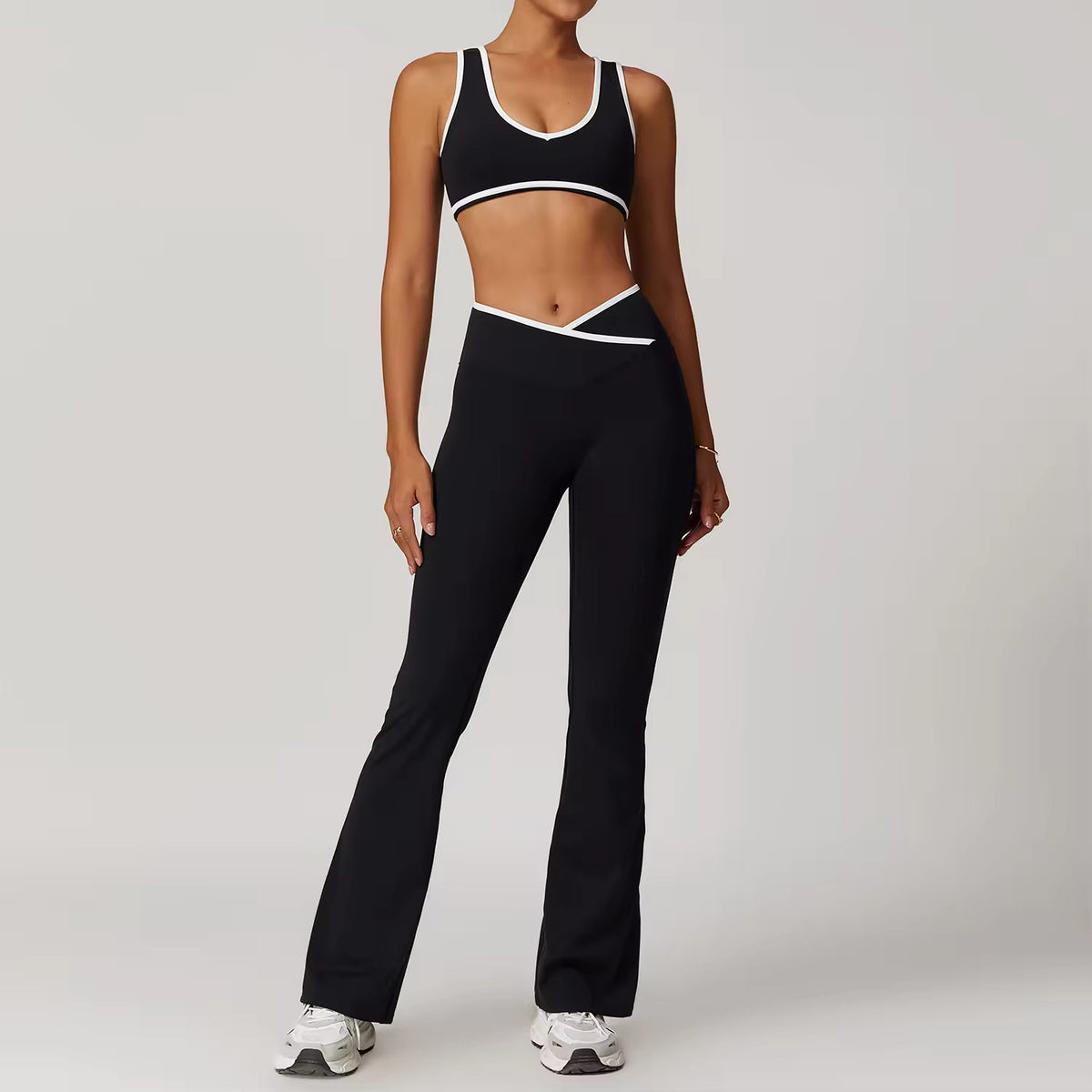 YR YS143 Flare Legging - Black