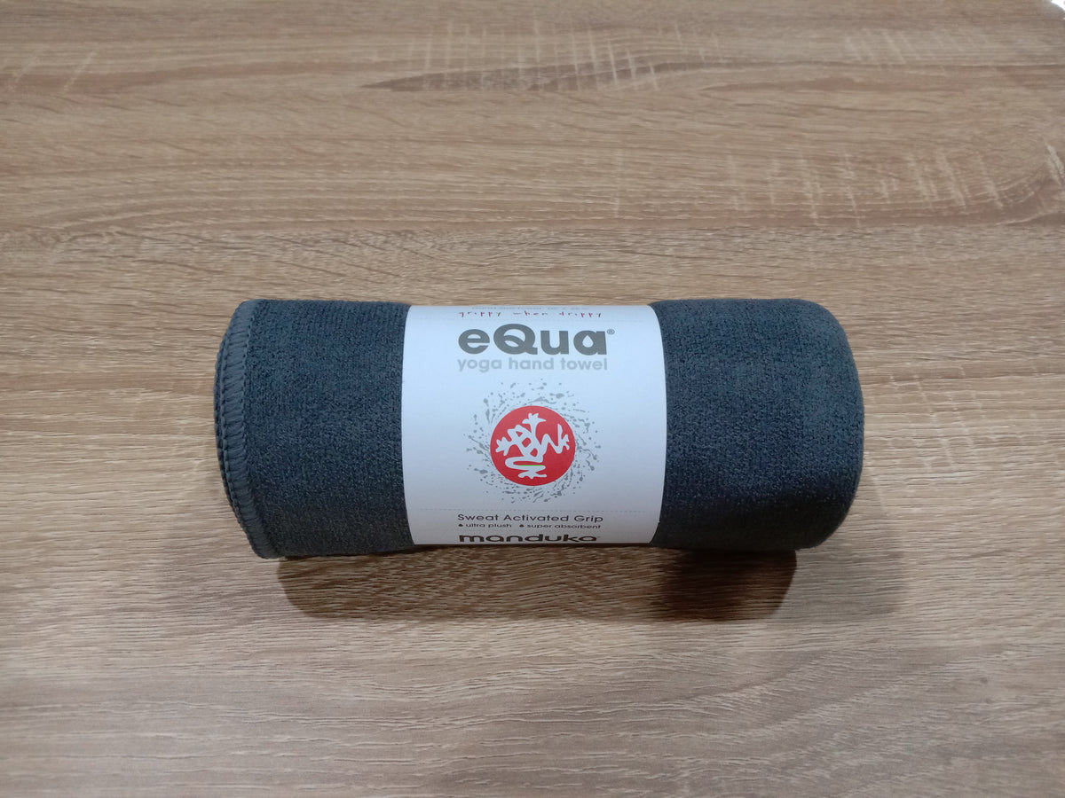 Manduka eQua hand yoga towel thunder grey at Yoga Republik authorized reseller Bali