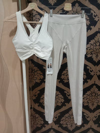 Alo Yoga XS Legging Energize Pinggang Tinggi - Tulang