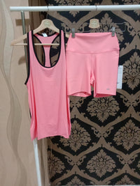 Alo Yoga XS Ivy League Tank - Strawberry Lemonade/Black