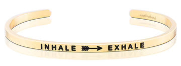 MantraBand Bracelet Yellow Gold - Inhale Exhale