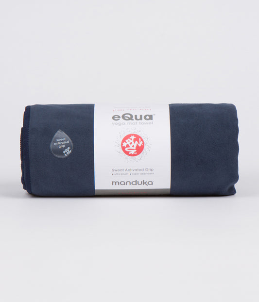 Handuk Matras Yoga Manduka Equa® 72" - Tengah Malam (Biru)