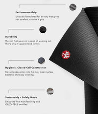 Manduka PRO 85 yoga mat 6mm black extra long at Yoga Republik authorized reseller Bali