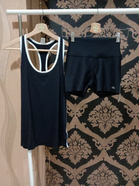 Alo Yoga XS Ivy League Tank - Black/White