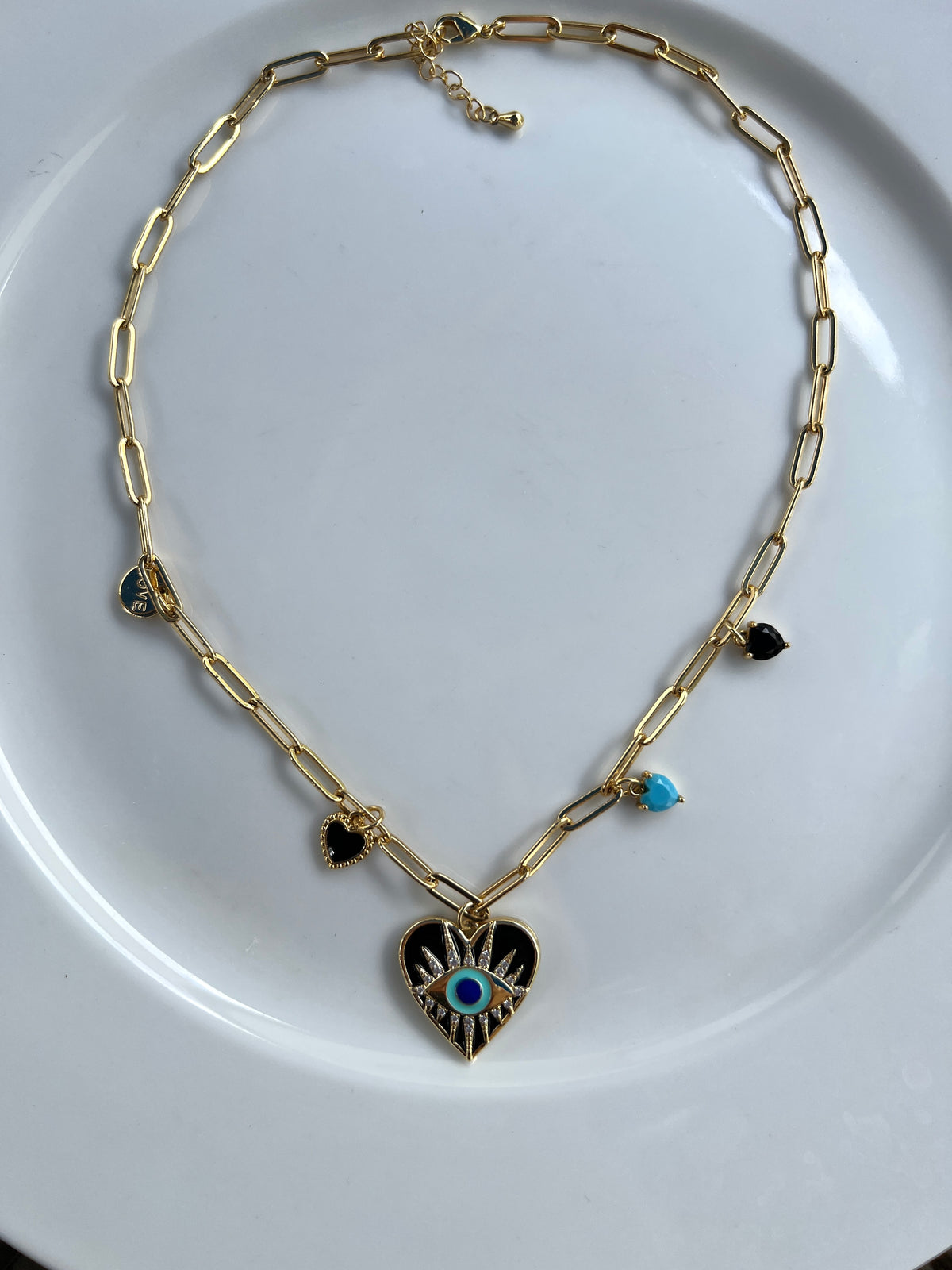 See No Evil Turkish evil eye link chain necklaces at Yoga Republik Canggu Bali