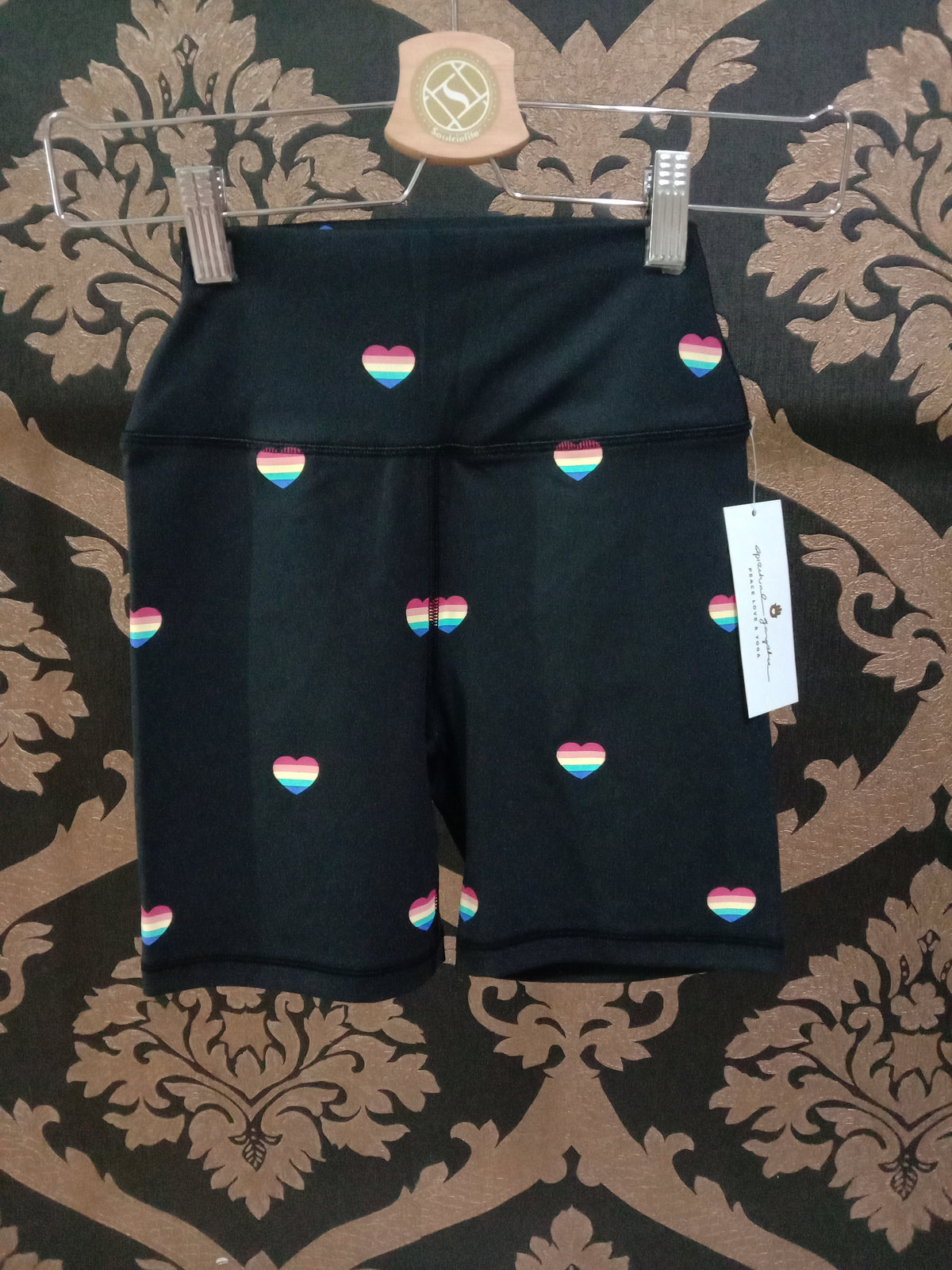 Spiritual Gangster Intent High-Waist Biker Short Summer Heart Print at Yoga Republik authorized reseller Bali Indonesia