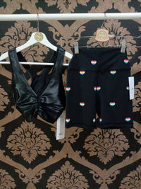 Spiritual Gangster Intent High-Waist Biker Short Summer Heart Print at Yoga Republik authorized reseller Bali Indonesia