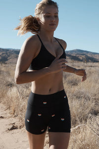 Spiritual Gangster Intent High-Waist Biker Short - Summer Heart Print
