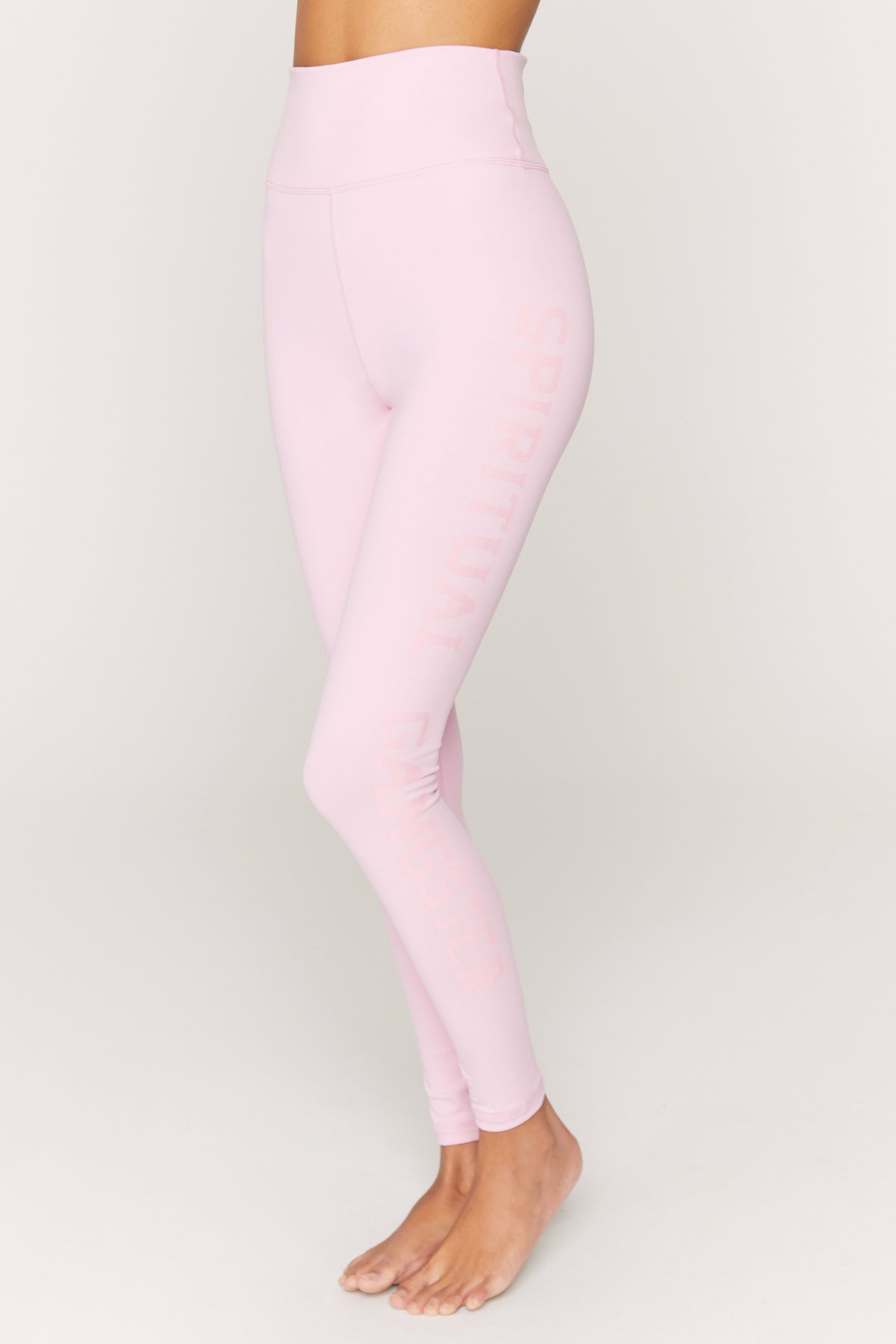 Spiritual Gangster MEDIUM Sg Varsity Essential High-Waist Legging - Paradise Pink