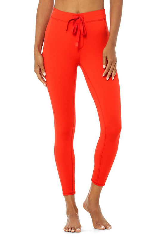 Alo Yoga XXS 7/8 High-Waist Checkpoint Legging - Cherry