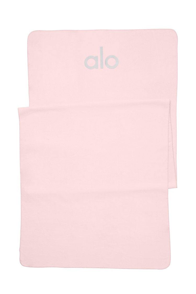 Alo Yoga Grounded Non-Slip Mat Towel - Powder Pink