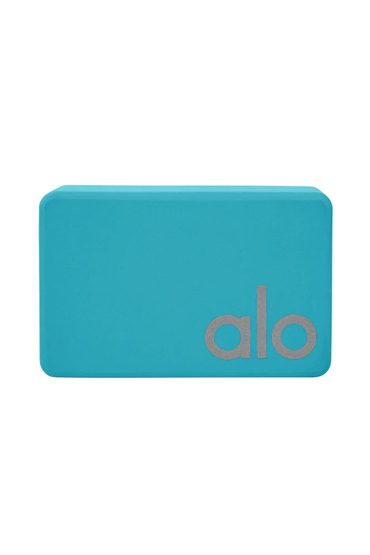 Alo Yoga Uplifting Yoga Block - Bright Aqua/Silver