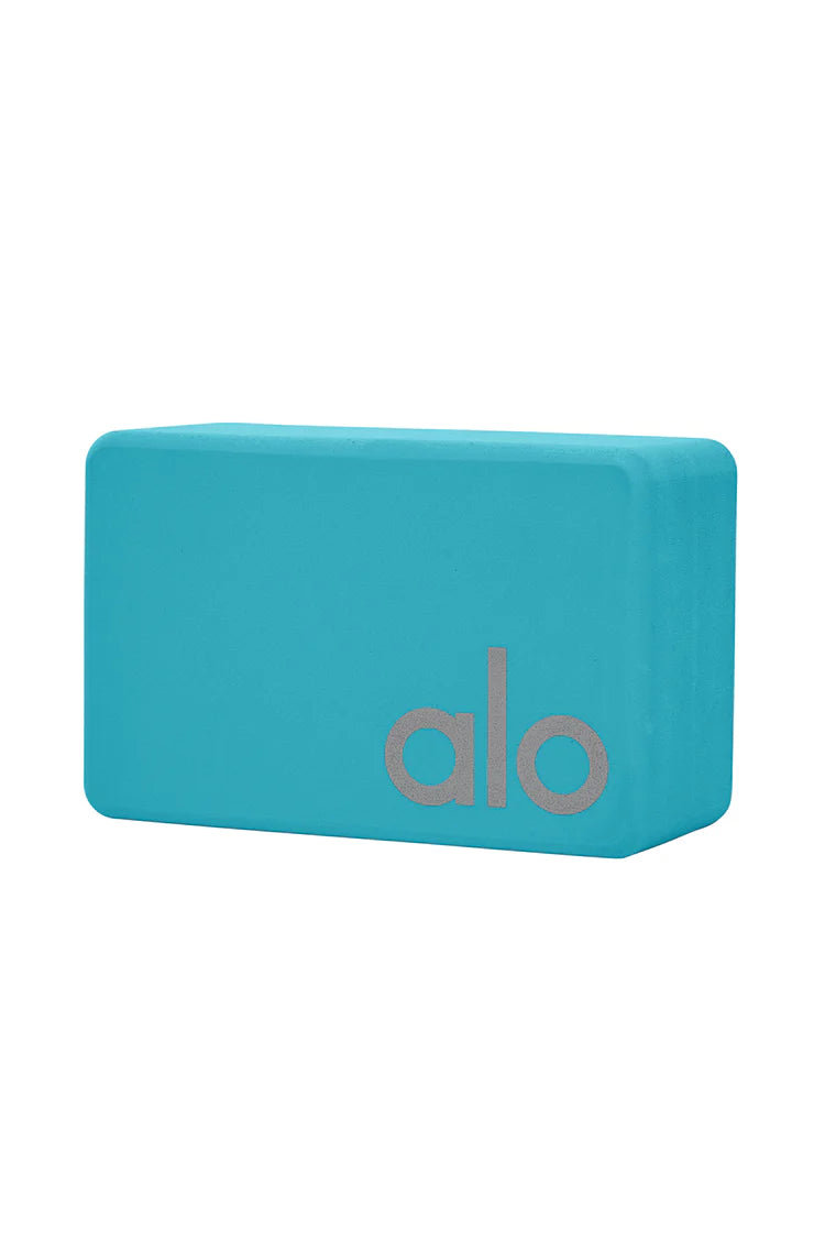 Alo Yoga Uplifting Yoga Block - Bright Aqua/Silver