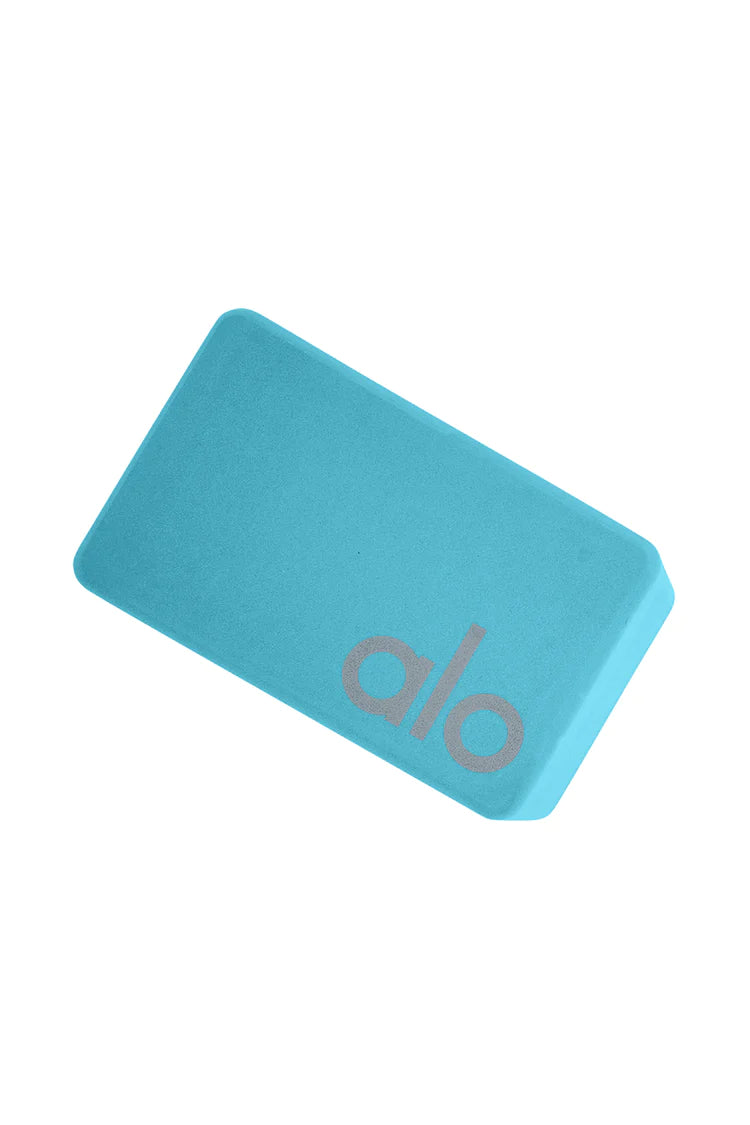 Alo Yoga Uplifting Yoga Block - Bright Aqua/Silver