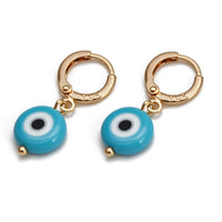 See No Evil Turkish evil eye dangling earrings at Yoga Republik Canggu Bali