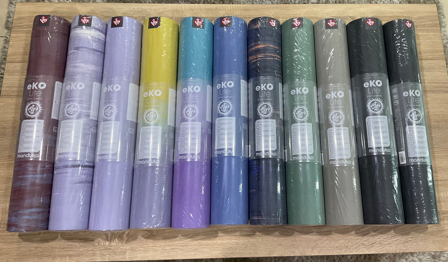 Manduka Eko® Lite Yoga Mat 4mm - Aqua Stripe