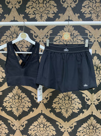 Alo Yoga XS Seamless Open Air Bra - Black