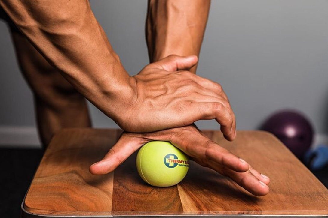 Yoga Tune Up Therapy Ball Pair in Tote - Blue