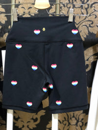 Spiritual Gangster Intent High-Waist Biker Short - Summer Heart Print