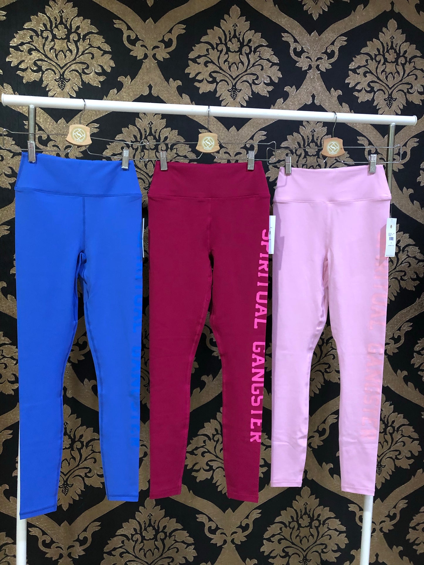 Spiritual Gangster MEDIUM Sg Varsity Essential Legging Pinggang Tinggi - Paradise Pink