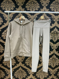 Alo Yoga XS Everyday Full Zip Hoodie - Gravel