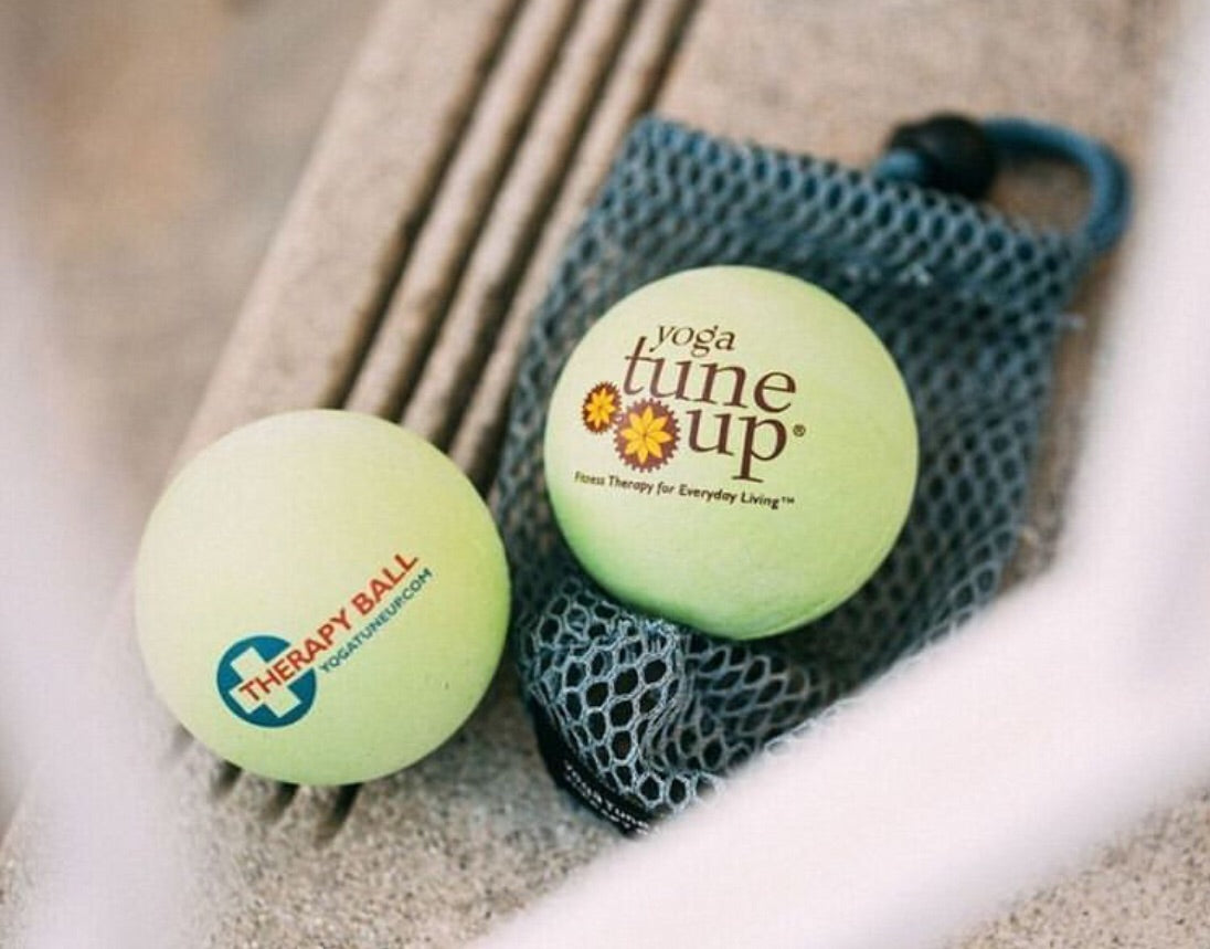 Yoga Tune Up Therapy Ball Pair in Tote - Green