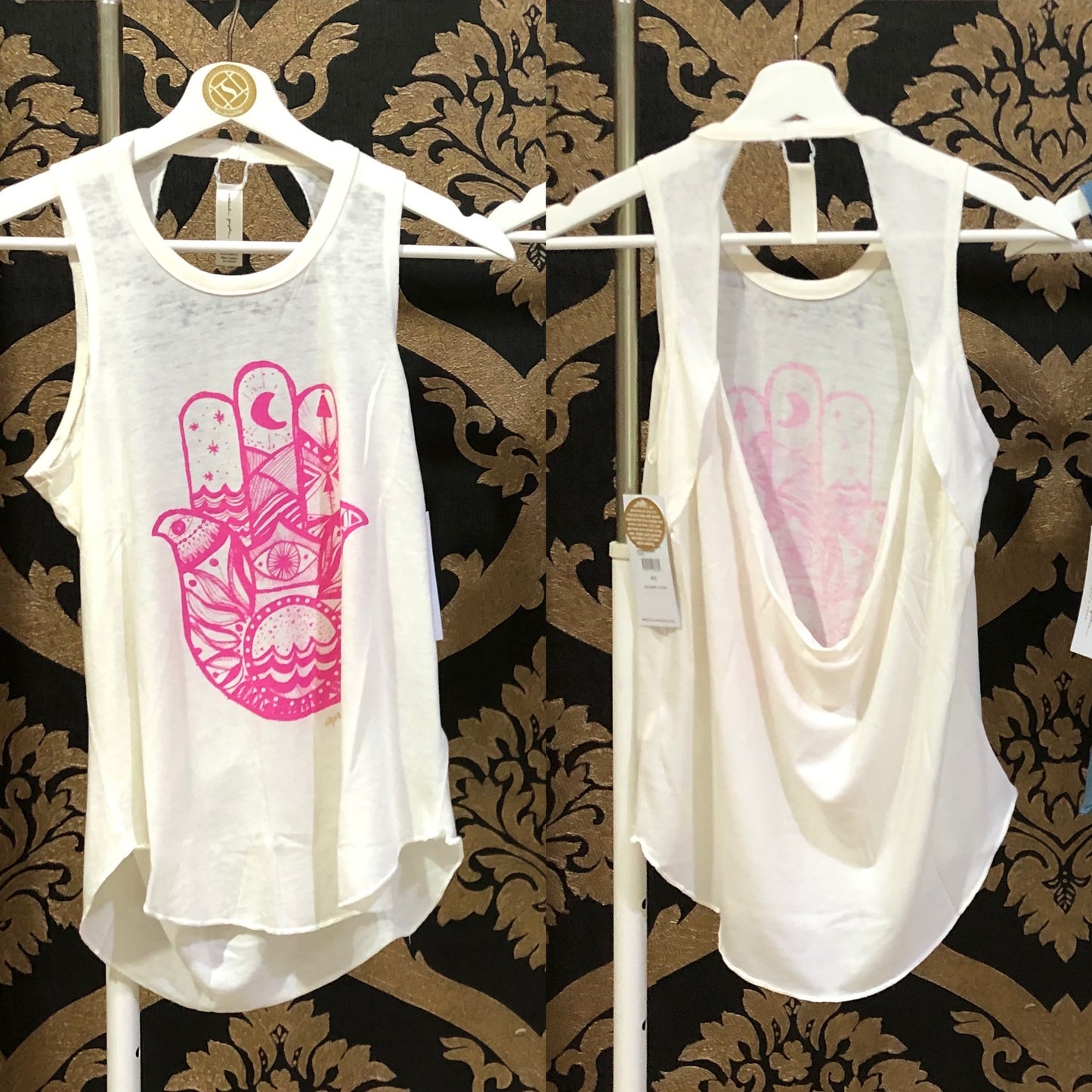 Spiritual Gangster XS Hamsa Studio Tank - Stone