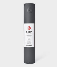 Manduka Begin yoga mat 5mm steel grey at Yoga Republik authorized reseller Canggu Bali