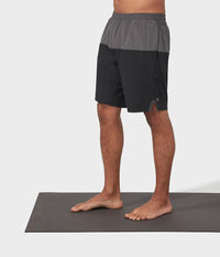 Manduka Lunge Short colorblock men's yoga shorts at Yoga Republik authorized reseller Canggu Bali