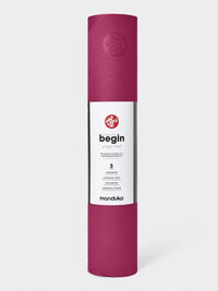 Manduka Begin yoga mat 5mm dark pink at Yoga Republik authorized reseller Canggu Bali