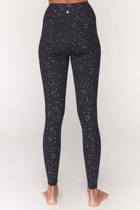 Legging Pinggang Tinggi Esensial Kecil Gangster Spiritual - Cetakan Aktif Langit Malam
