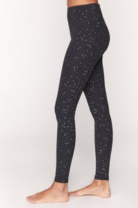 Legging Pinggang Tinggi Esensial Kecil Gangster Spiritual - Cetakan Aktif Langit Malam
